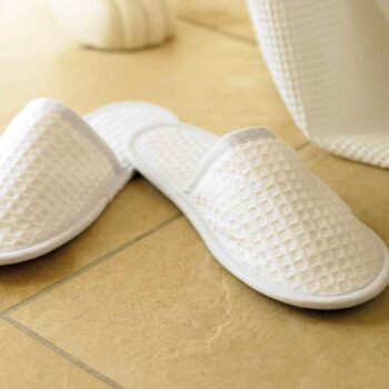Towel City Waffle Mule Slippers