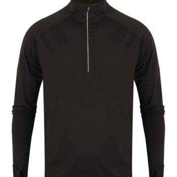 Tombo Long Sleeve Zip Neck Performance Top