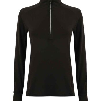 Tombo Ladies Long Sleeve Zip Neck Performance Top
