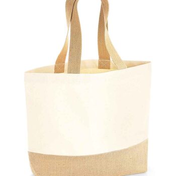 Westford Mill Jute Base Canvas Tote Bag