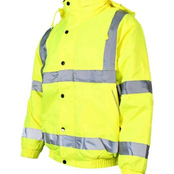 Warrior Hi-Vis Fleece Lined Bomber Jacket