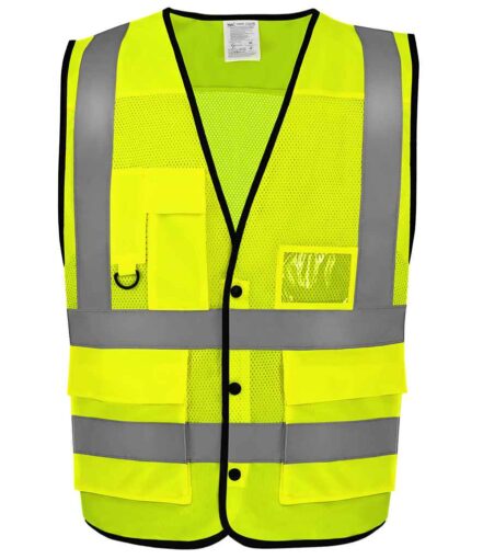 Yoko Superior Open Mesh Button Waistcoat
